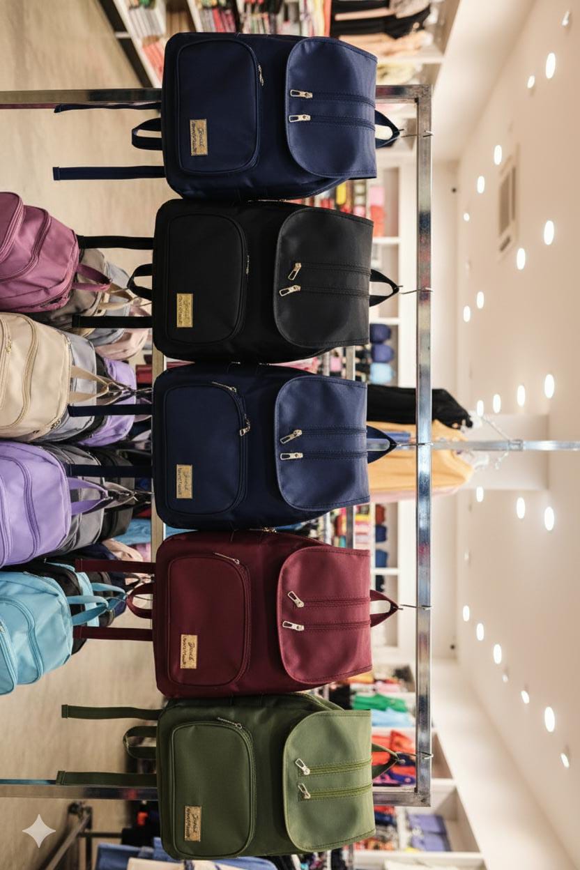 15" Collage Foam-Coated Bag – Single Portion, 3 Zip Pockets