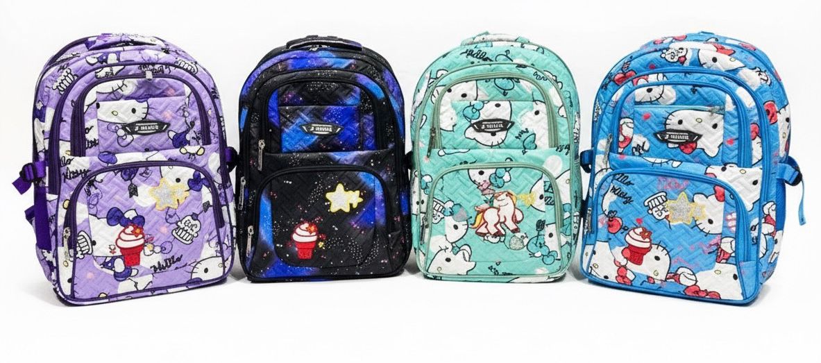 19" Unicorn Print Bag – Foam-Cotton, 5 Pockets