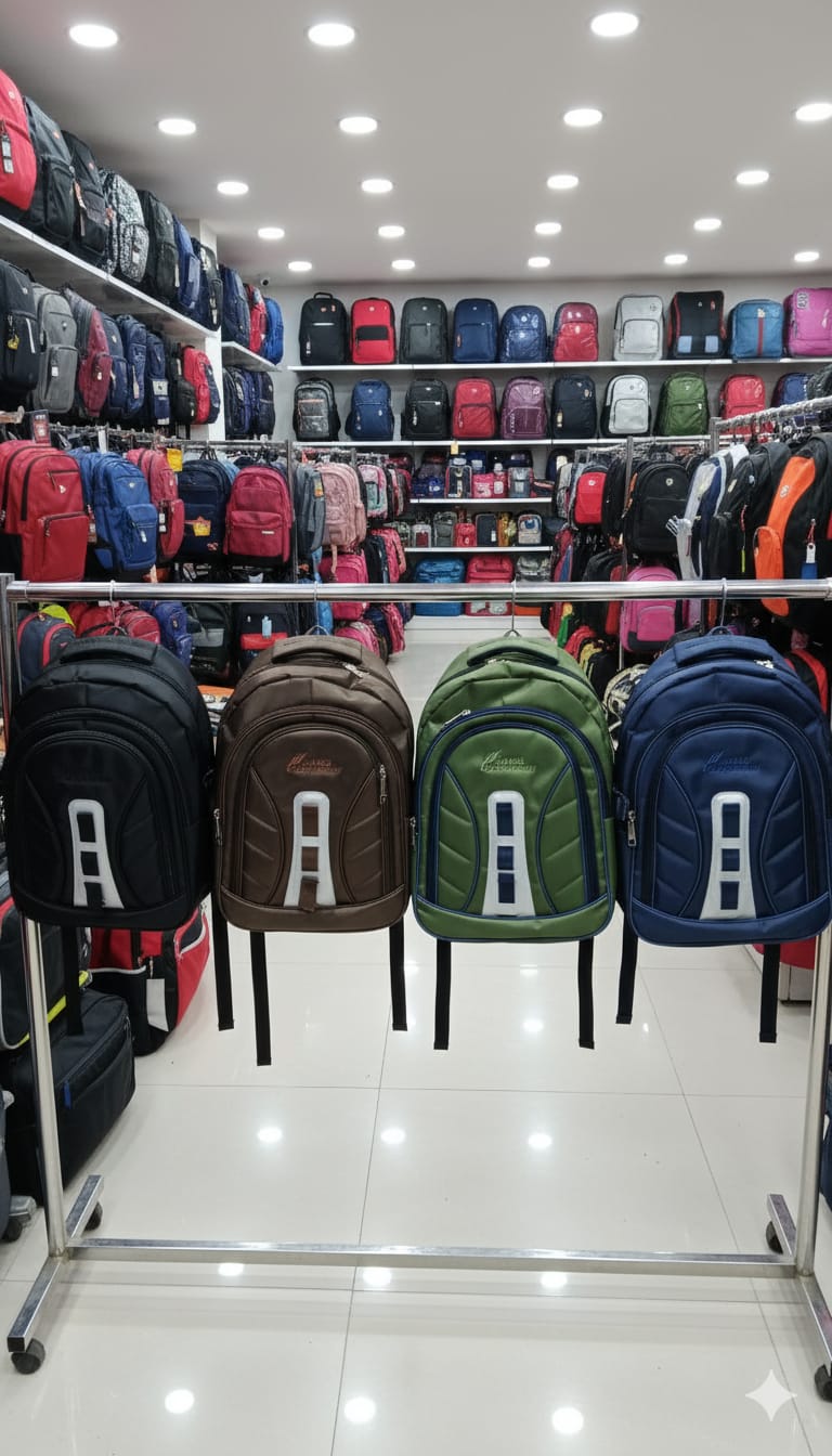 19" Camel Nivar Laptop Bag – Foam-Coated, Full Ustar, 3 Zip Pockets