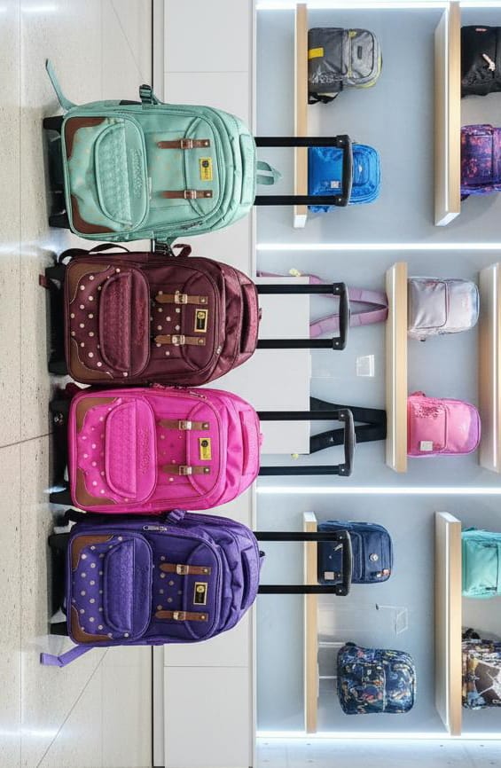 19" Polka Gold Trolley Bag – Double Portion with Laptop, Full Foam Padding